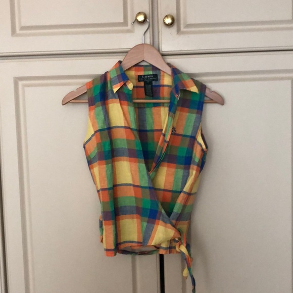 Ralph Lauren linen wrap top - Picture 1 of 4
